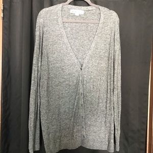 Ava & Viv gray long sleeve cardigan 1X
